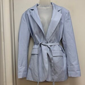 Lioness Light Blue Belted Blazer Jacket Women’s Small Designed in Australia